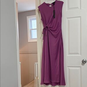 Elegant Purple Sleeveless Dress